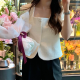 Summer Coat for Women Elegant Suqare Collar Short Sleeve Jacket Korean Slim Short Jackets 2022 Clothing Female Outwear 1886#